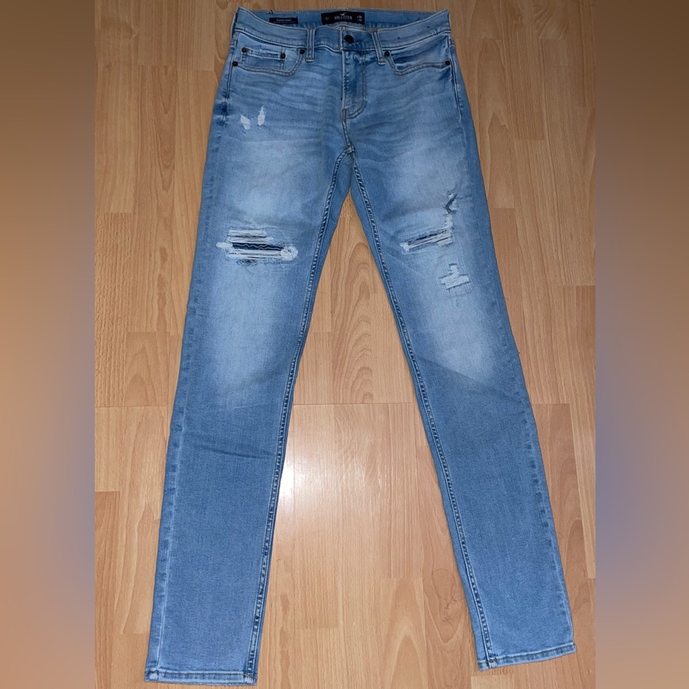 Men stacked skinny jeans
